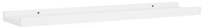 Unidade de prateleiras com rebordo 2 pcs 60x9x3 cm MDF branco