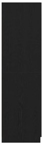 Guarda-roupa vidaXL Preto Carvalho 80x52x180 cm Madeira de engenharia