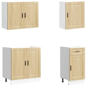 7 peças armário de cozinha conjunto Kalmar sonoma carvalho
