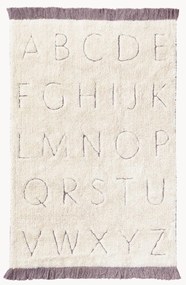 Tapete para crianças artesanal lavável com design de letras ABC