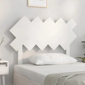 vidaXL Cabeceira de cama 104x3x80,5 cm pinho maciço branco