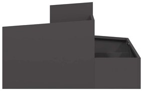 Vaso Preto 80x80x50 cm Aço Laminado a Frio