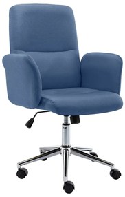 vidaXL Cadeira de escritório tecido azul