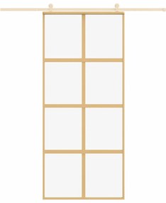 Porta deslizante 90x205 cm vidro ESG/alumínio dourado