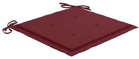 Cadeiras de jardim empiháveis c/ almofadões 8 pcs teca maciça