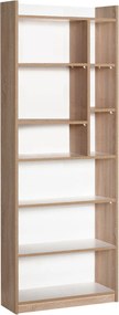 Estante Liva — 63x26x176 cm — Design Moderno em Carvalho Sonomo e Bran