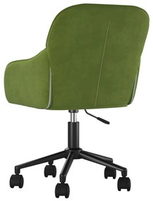Cadeiras de jantar giratórias 2 pcs veludo verde-claro