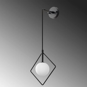 Candeeiro de Parede Geometri – Preto e Branco – 24 x 15 cm
