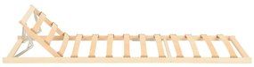 Estrado de ripas com 13 ripas cabeceira ajustável 90x200 cm