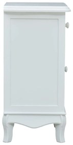 Mesa de cabeceira 40x30x62 cm MDF branco e cinzento