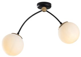 Chandelier Kromozom – Branco e Preto – 51 x 15 cm