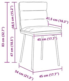 Cadeiras de jantar 2 pcs veludo cinzento-escuro