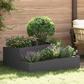 vidaXL Vasos &amp; Plantadeiras Preto Metal Grande Inserções Decorativas