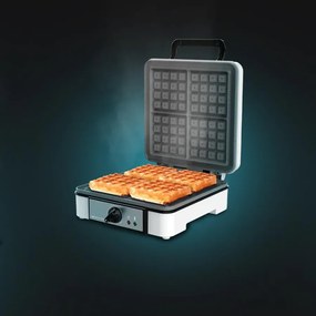 Máquina de waffles Fun Gofrestone 4Inox de 1200 W e em aço inoxidável