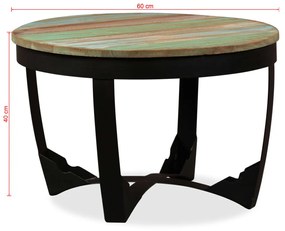 Mesa de apoio madeira reciclada maciça 60x40 cm