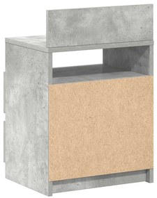Mesas de cabeceira 2pcs c/ 2gavetas 40x33x60cm cinzento cimento