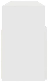 Móvel de TV com luzes LED 120x30x50 cm branco