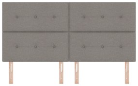 Cabeceira vidaXL Botão Almofadado Taupe 180 cm Tecido