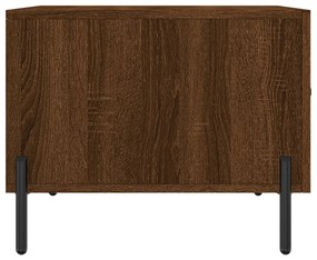 Mesa centro 2 pcs 50x50x40 cm madeira proc. carvalho castanho