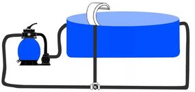Fonte de piscina com LEDs 30x60x45 cm aço inoxidável