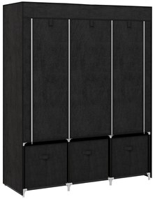 HOMCOM Guarda Roupa de Tecido Dobrável com 5 Prateleiras 2 Varões e 3 Gavetas em Tecido 125x43x162,5 cm | Aosom Portugal