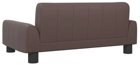 Cama para cães 70x45x30 cm couro artificial castanho