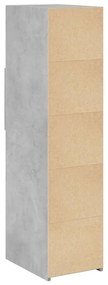 Armário alto 30x42,5x124 cm derivados de madeira cinza cimento