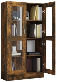 Vitrine 82,5x30,5x150 cm derivados de madeira carvalho fumado
