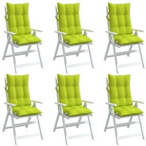 Almofadões p/ cadeira encosto alto 6 pcs oxford verde brilhante