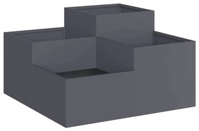 Jardineira vidaXL 100x100x48 cm Aço Antracite