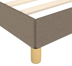 Estrutura de cama 90x200 cm tecido cinza-acastanhado