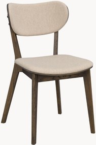 Cadeiras de jantar estofadas em madeira de carvalho Kato, conjunto de 2