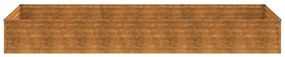 Canteiro elevado de jardim 291x100x36 cm aço corten