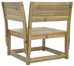 6 pcs conjunto de sofás de jardim madeira de pinho impregnada