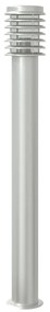 Candeeiro de chão para exterior 110 cm aço inoxidável prateado