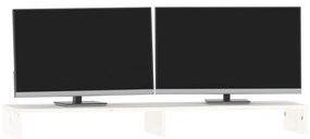 Suporte para monitor 100x27x10 cm pinho maciço branco