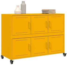 Aparador 100,5x39x72 cm aço amarelo mostarda