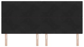 Cabeceira LED vidaXL Preta 100 cm em Veludo