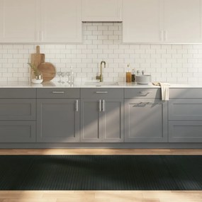 vidaXL Tapete retangular 100x300 cm bambu cinzento