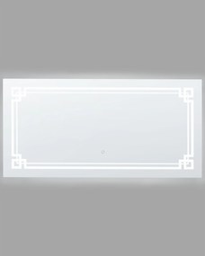 Espelho de parede prateado com iluminação LED 120 x 60 cm AVRANCHES Beliani
