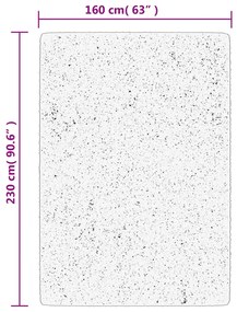 Tapete shaggy de pelo alto PAMPLONA 160x230 cm bege e antracite
