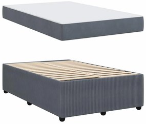Estrutura de cama com colchão Cinzento escuro 120 x 190 cm