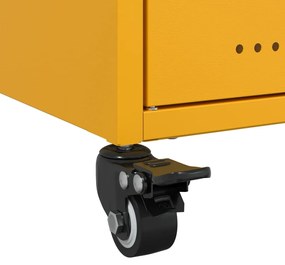 Móvel de TV 68x39x43,5 cm aço amarelo mostarda