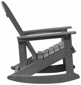 Cadeira de balanço Adirondack Cinzento-Claro 73.5x92x90 cm HDPE
