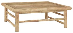 7 pcs conj. lounge jardim em bambu c/ almofadões cinza-escuro