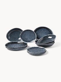 Conjunto de loiça artesanal com forma orgânica Macey, conjunto de 12
