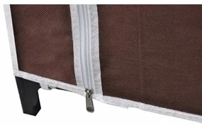 Roupeiro de tecido castanho