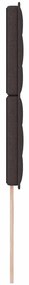 Cabeceira LED Design Linhas Castanho 80 cm Tecido