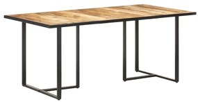 vidaXL Mesa de jantar 180 cm madeira de mangueira áspera