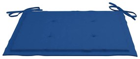 Cadeiras de jardim dobráveis c/ almofadões 4 pcs teca maciça